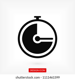 stopwatch icon, stock vector illustration flat design style