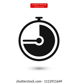 stopwatch icon, stock vector illustration flat design style