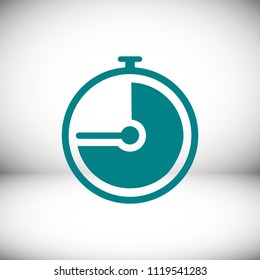 stopwatch icon, stock vector illustration flat design style