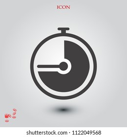 stopwatch icon, stock vector illustration flat design style