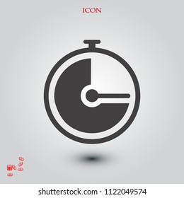 stopwatch icon, stock vector illustration flat design style