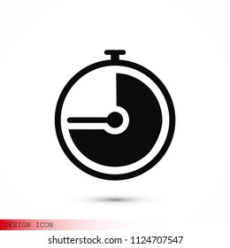stopwatch icon, stock vector illustration flat design style