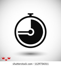stopwatch icon, stock vector illustration flat design style