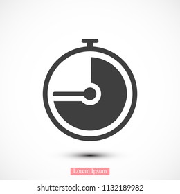 stopwatch icon, stock vector illustration flat design style