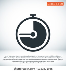 stopwatch icon, stock vector illustration flat design style