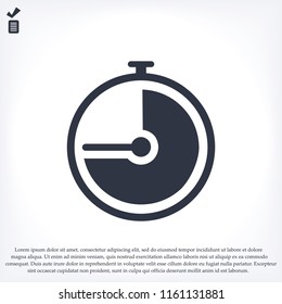 stopwatch icon, stock vector illustration flat design style