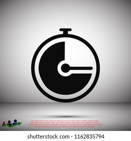 stopwatch icon, stock vector illustration flat design style