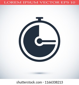stopwatch icon, stock vector illustration flat design style