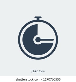 stopwatch icon, stock vector illustration flat design style