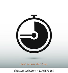 stopwatch icon, stock vector illustration flat design style