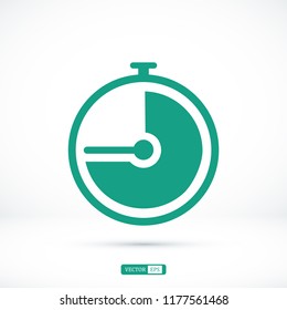 stopwatch icon, stock vector illustration flat design style