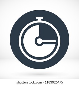 stopwatch icon, stock vector illustration flat design style