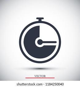 stopwatch icon, stock vector illustration flat design style