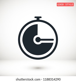 stopwatch icon, stock vector illustration flat design style