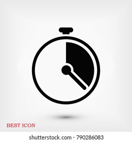 stopwatch icon, stock vector illustration flat design style