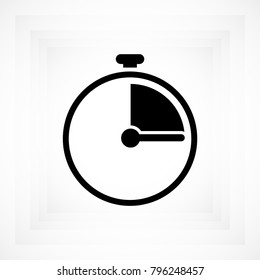 stopwatch icon, stock vector illustration flat design style