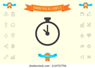 Stopwatch icon symbol
