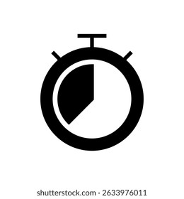 Stopwatch icon symbol for apps and websites. Timer sign and symbol. Countdown icon. Period of time