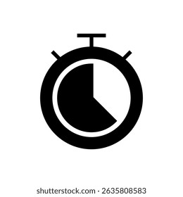 Stopwatch icon symbol for apps and websites. Timer sign and symbol. Countdown icon. Period of time