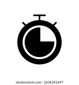 Stopwatch icon symbol for apps and websites. Timer sign and symbol. Countdown icon. Period of time