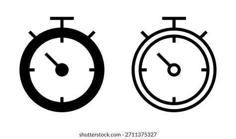 Símbolo de ícone de cronômetro para aplicativos e sites. Símbolo e sinal do temporizador. Ícone Contagem Regressiva. Período de tempo