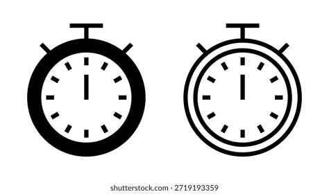 Icono de cronómetro para App y Sitios web. Signo y símbolo del temporizador. Icono de cuenta atrás. Periodo de tiempo