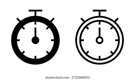 Stopwatch icon symbol for apps and websites. Timer sign and symbol. Countdown icon. Period of time