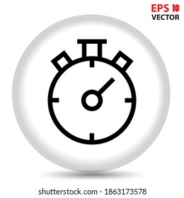 Stoppt das Symbol des Uhrensymbols. E-Commerce-Symbol, Vektorgrafik. Eps10 Vektorgrafik.
