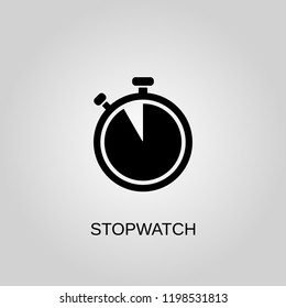 Stopwatch icon. Stopwatch symbol. Flat design. Stock - Vector illustration.