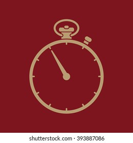 The stopwatch icon. Stopwatch symbol. Flat Vector illustration