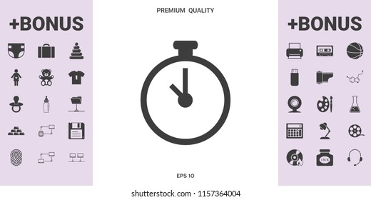Stopwatch icon symbol - graphic elements for your design