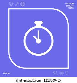 Stopwatch icon symbol. Graphic elements for your design
