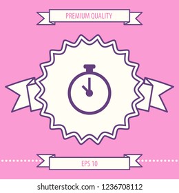 Stopwatch icon symbol. Graphic elements for your design
