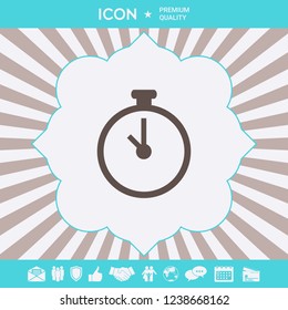 Stopwatch icon symbol. Graphic elements for your design