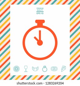 Stopwatch icon symbol. Graphic elements for your design