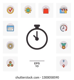 Stopwatch icon symbol. Graphic elements for your design