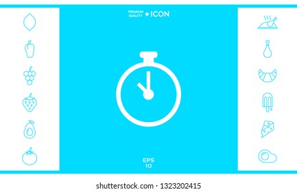 Stopwatch icon symbol. Graphic elements for your design