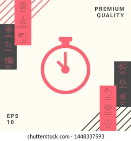 Stopwatch icon symbol. Graphic elements for your design