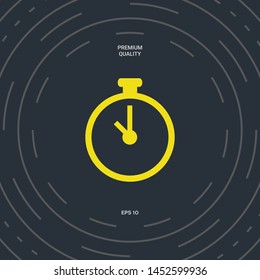 Stopwatch icon symbol. Graphic elements for your design