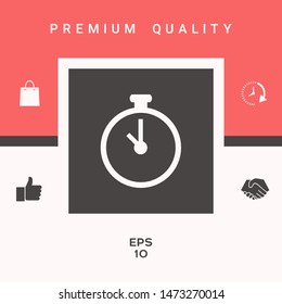 Stopwatch icon symbol. Graphic elements for your design