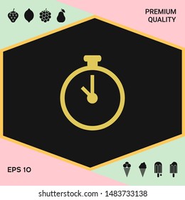 Stopwatch icon symbol. Graphic elements for your design
