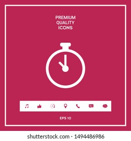 Stopwatch icon symbol. Graphic elements for your design