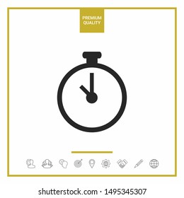 Stopwatch icon symbol. Graphic elements for your design