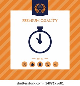 Stopwatch icon symbol. Graphic elements for your design