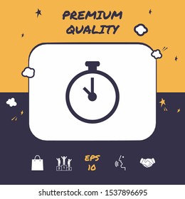 Stopwatch icon symbol. Graphic elements for your design