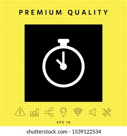 Stopwatch icon symbol. Graphic elements for your design