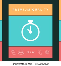 Stopwatch icon symbol. Graphic elements for your design
