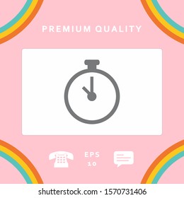 Stopwatch icon symbol. Graphic elements for your design