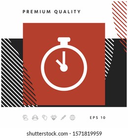 Stopwatch icon symbol. Graphic elements for your design