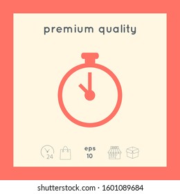 Stopwatch icon symbol. Graphic elements for your design